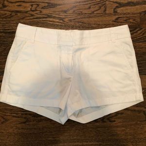 J. Crew white shorts.